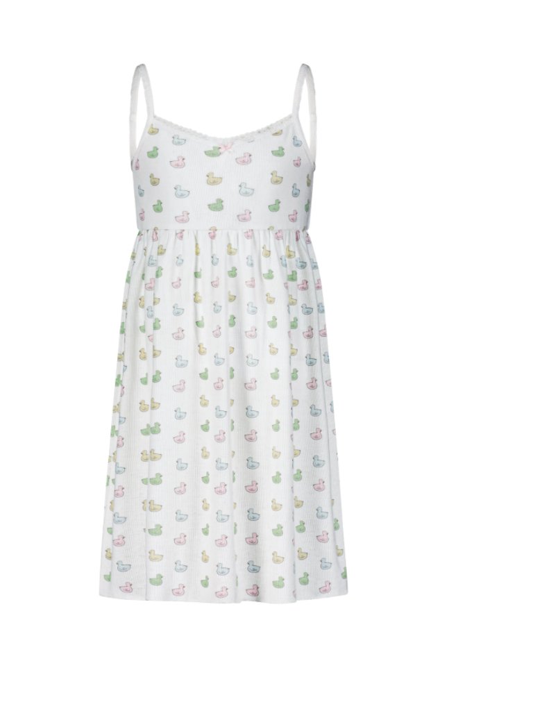 Polkadot London (Iykyk) - Girls White Butterfly Print Nightgown